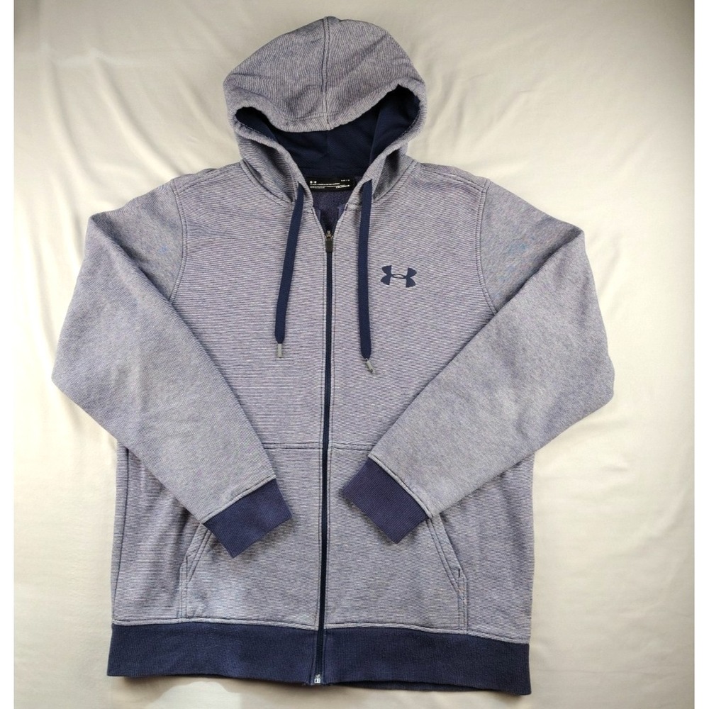 Under Armour Cold Gear Full Zip Hooded Jacket Sz L Women's in Black Fleece Lined
